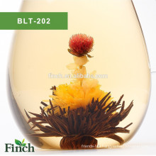 BLT-202 Flower Blooming Tea Ball Handmade with gomphrena globosa calendula jasmine